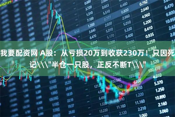 我要配资网 A股：从亏损20万到收获230万！只因死记\