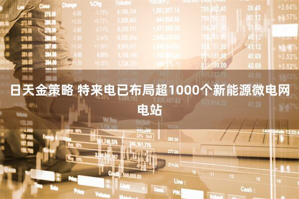 日天金策略 特来电已布局超1000个新能源微电网电站