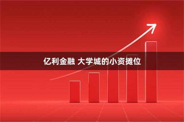 亿利金融 大学城的小资摊位